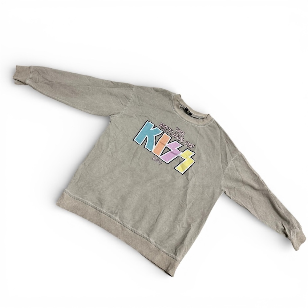 The Return Of KISS Retro Crewneck Sweatshirt Made in Italy Cotton One Size NWT - Picture 5 of 7